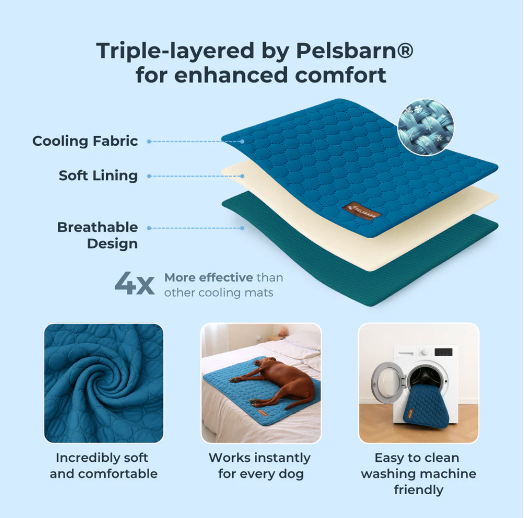 Velour ChillMat™ — Ice-Silk Cooling Mat for Dogs & Cats