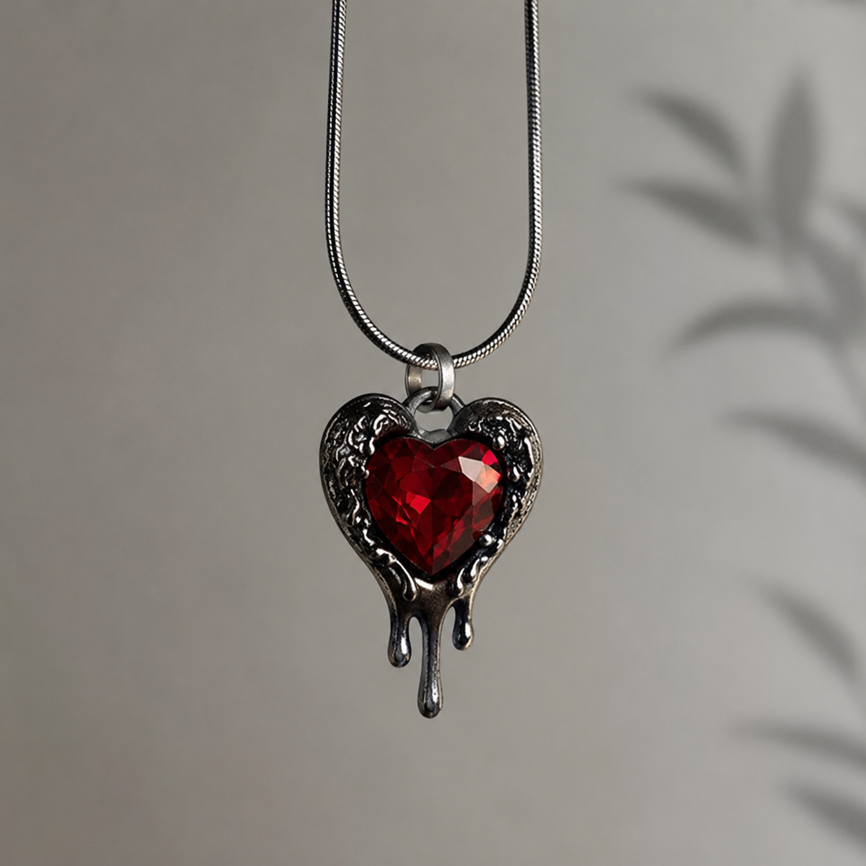 Dark-romantic crystal necklace