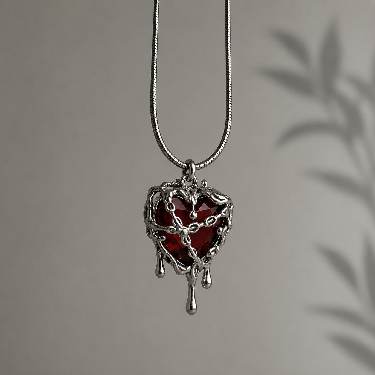 Dark-romantic crystal necklace
