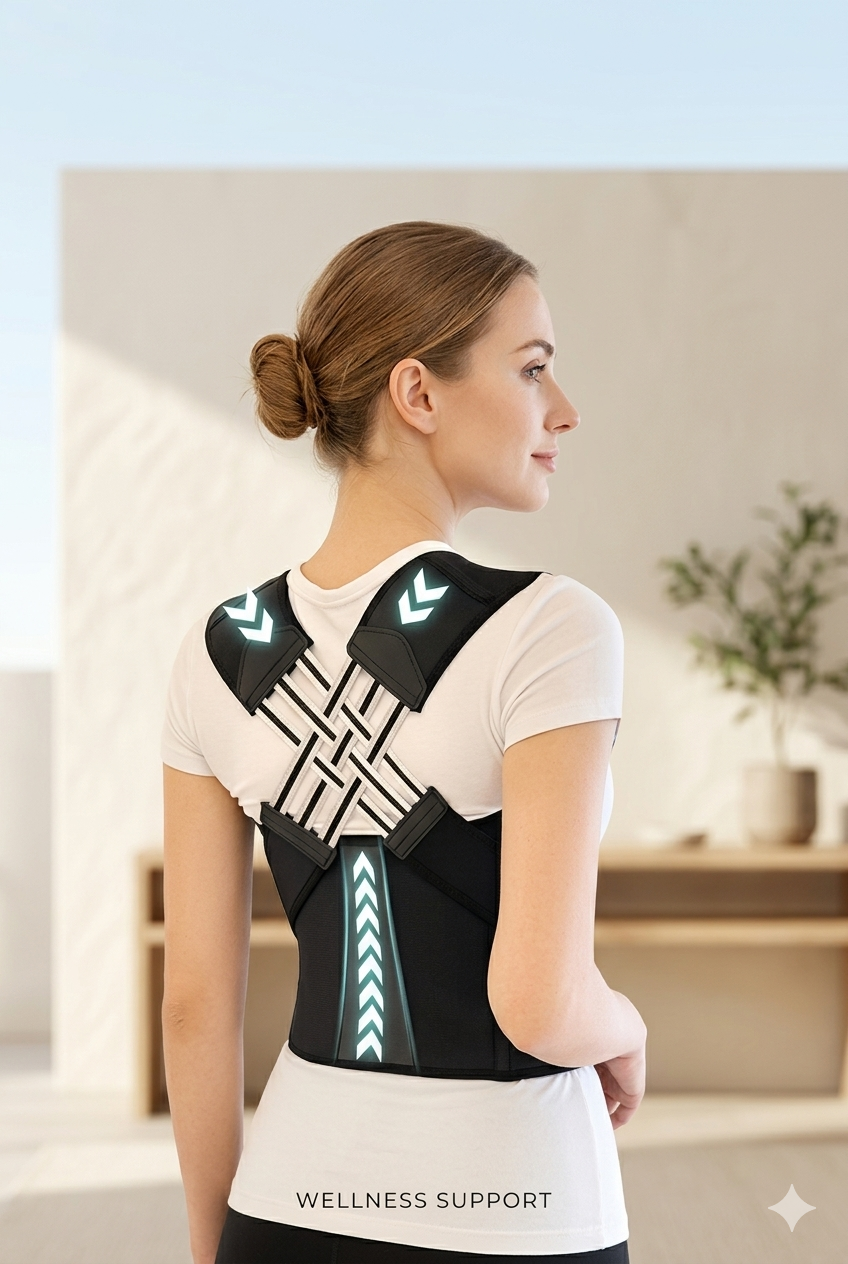 Velour PostureFlex™ Adjustable Posture Support Brace — Breathable Back Support for Men & Women