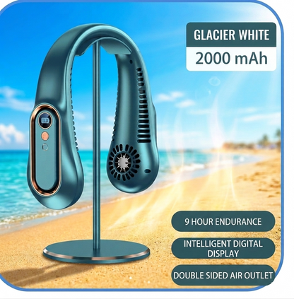 Bladeless Hands-Free Cooling Fan | Rechargeable & Quiet