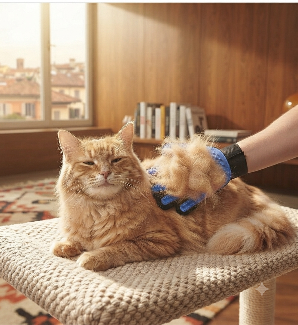Velour Upgraded Pet Grooming Glove — Less Fur, Happier Pet
