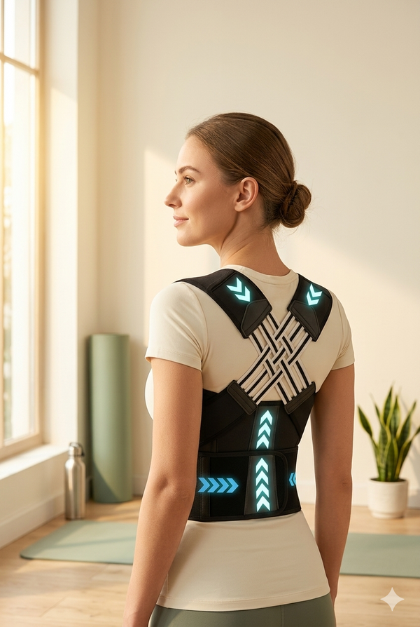 Velour PostureFlex™ Adjustable Posture Support Brace — Breathable Back Support for Men & Women