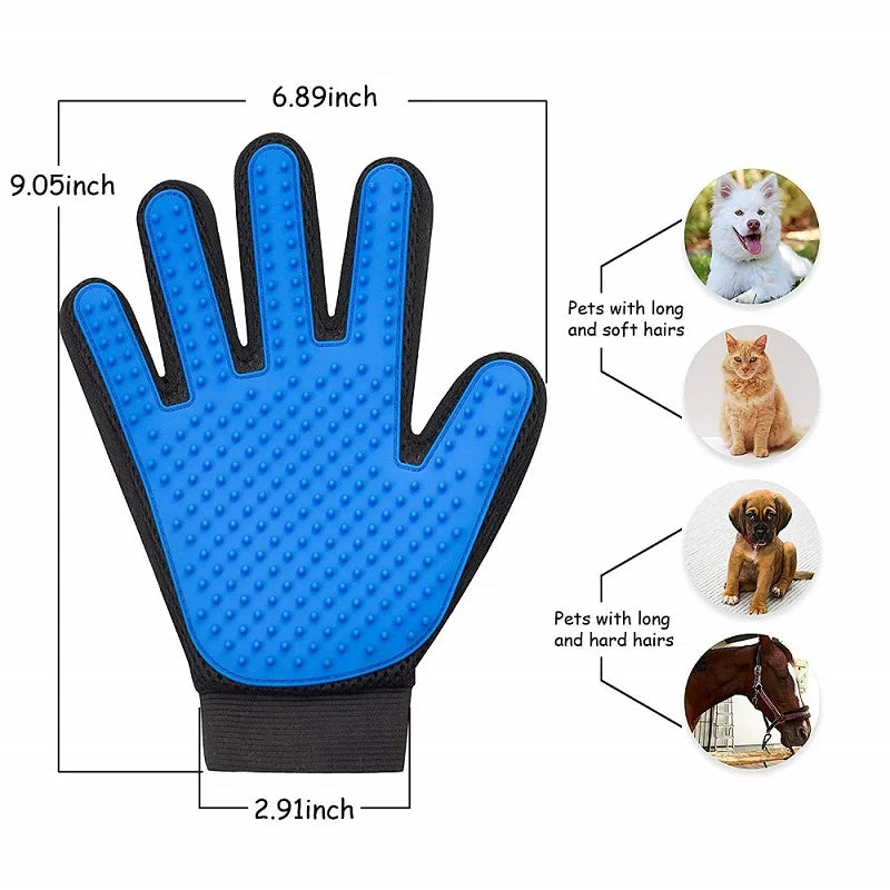 Velour Upgraded Pet Grooming Glove — Less Fur, Happier Pet