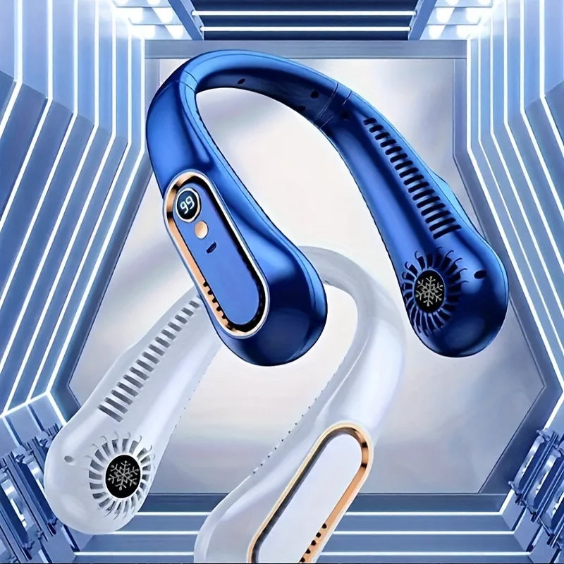 Portable Neck Fan – Bladeless Hands-Free Cooling Fan | Rechargeable & Quiet