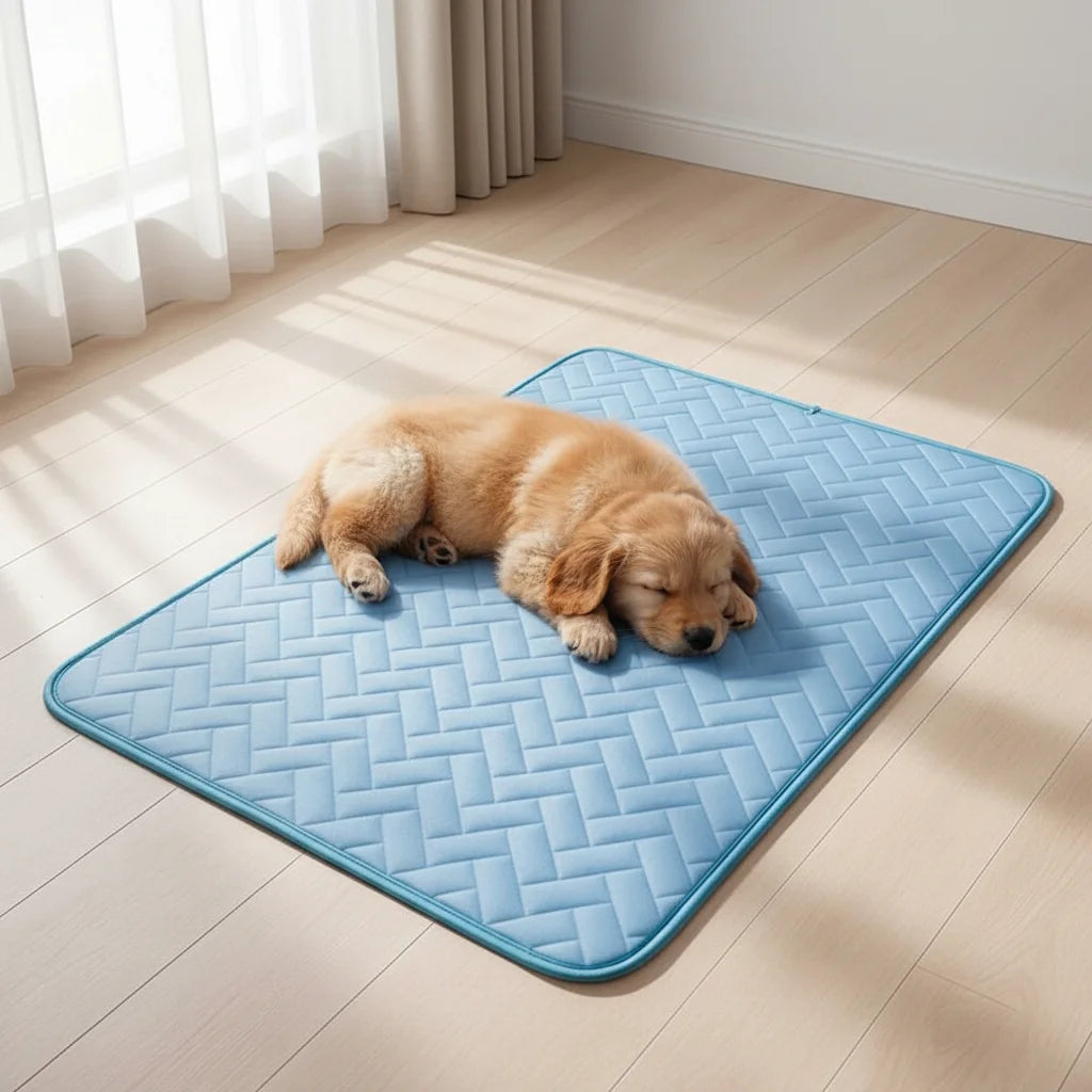 Velour ChillMat™ — Ice-Silk Cooling Mat for Dogs & Cats