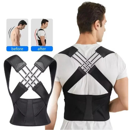 Velour PostureFlex™ Adjustable Posture Support Brace — Breathable Back Support for Men & Women