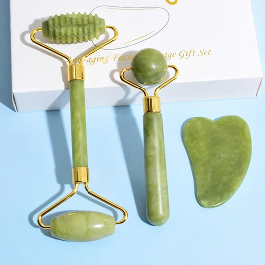 Jade Roller & Gua Sha Set – Face Lifting Massager