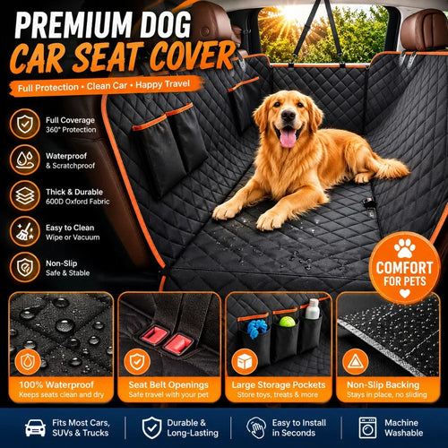 Hard Bottom Dog Back Seat Extender for Cars & SUVs – Velour GuardSeat™