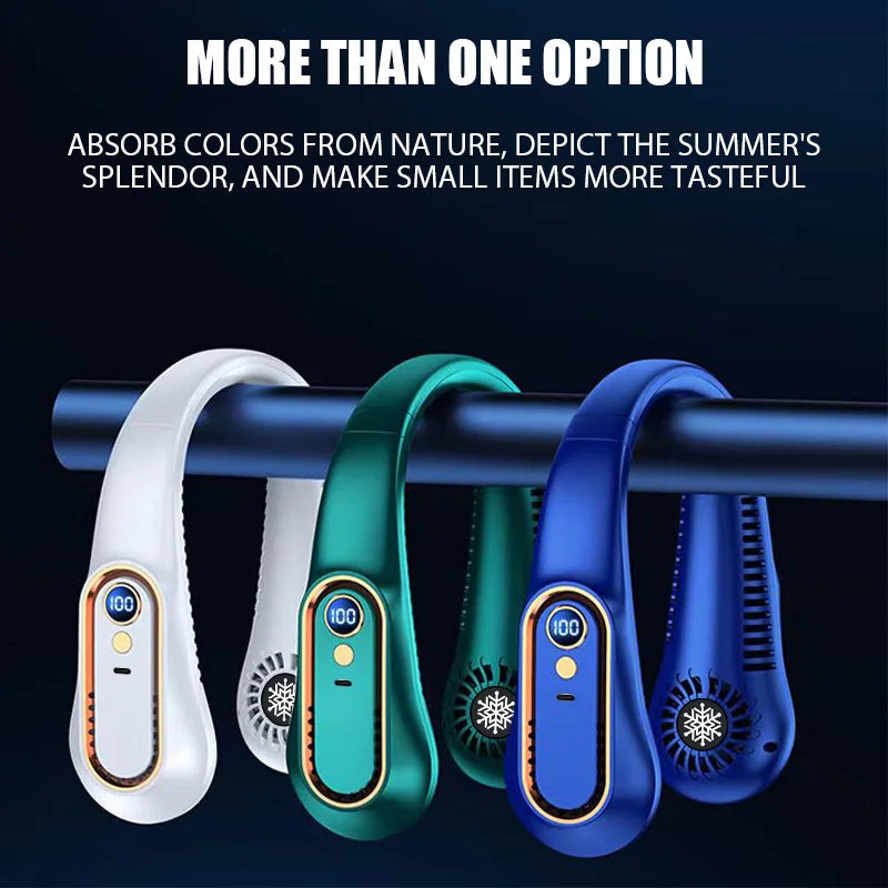 Portable Neck Fan – Bladeless Hands-Free Cooling Fan | Rechargeable & Quiet