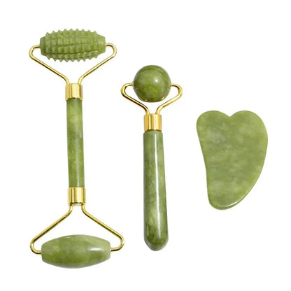Jade Roller & Gua Sha Set – Gesichtslifting-Massagegerät