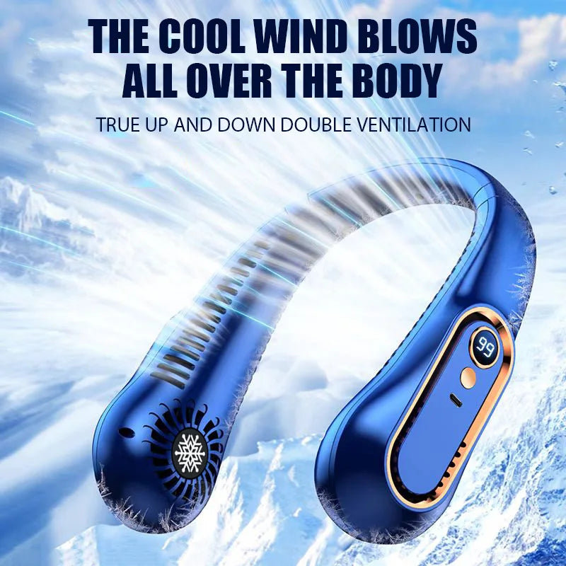 Portable Neck Fan – Bladeless Hands-Free Cooling Fan | Rechargeable & Quiet