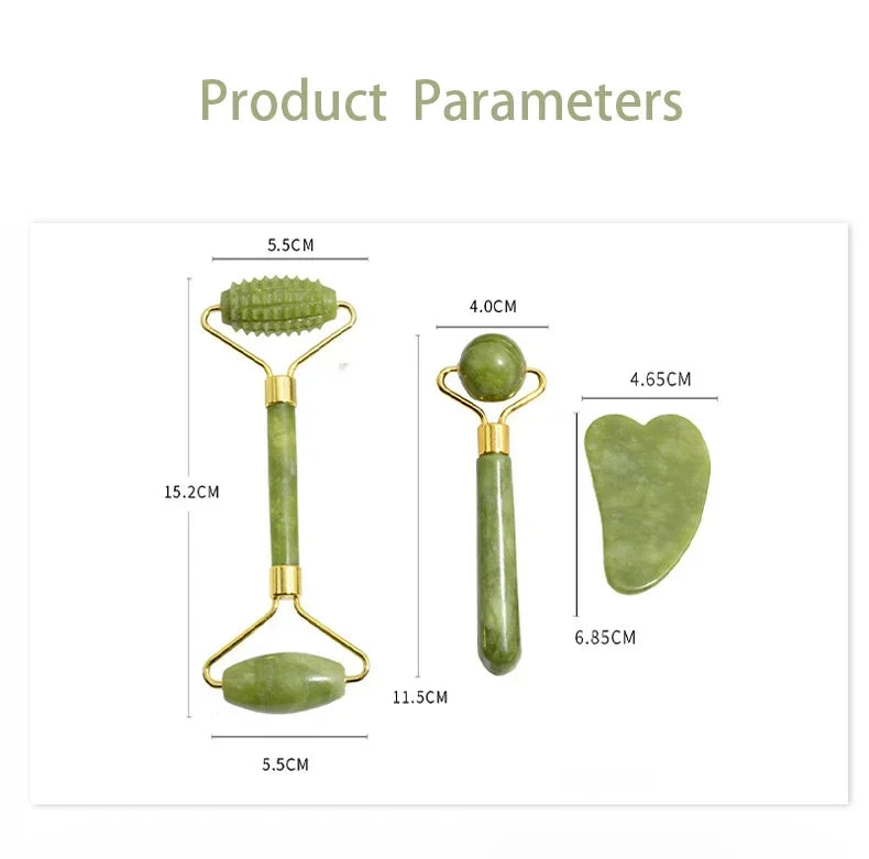 Jade Roller & Gua Sha Set – Gesichtslifting-Massagegerät