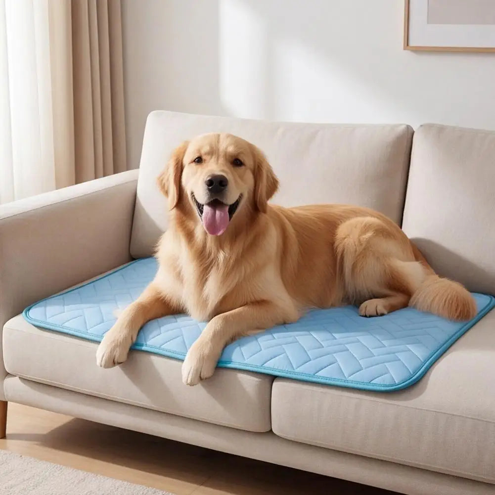 Velour ChillMat™ — Ice-Silk Cooling Mat for Dogs & Cats