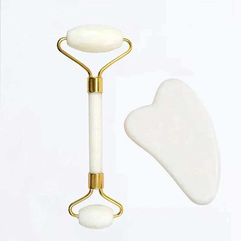 Jade Roller & Gua Sha Set – Gesichtslifting-Massagegerät