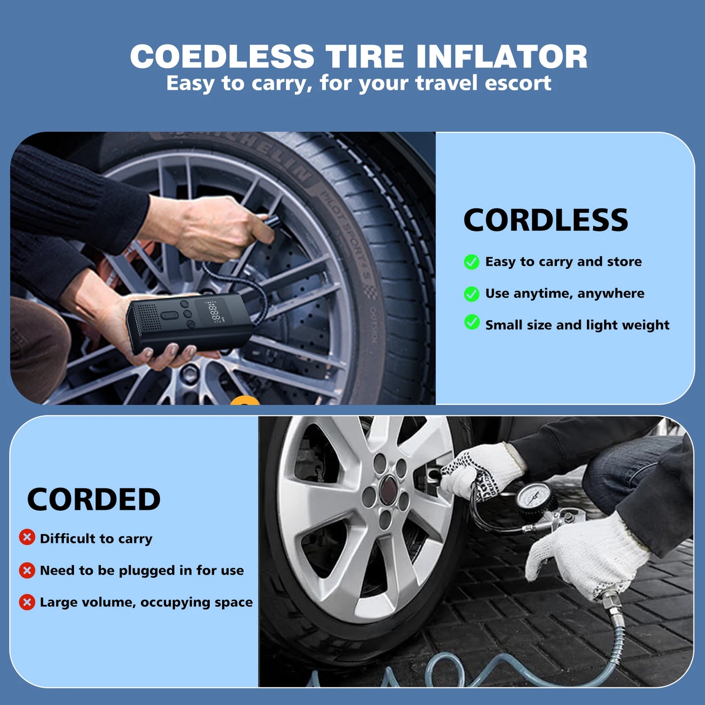 AirGuard Pro™ — Cordless Tire Inflator