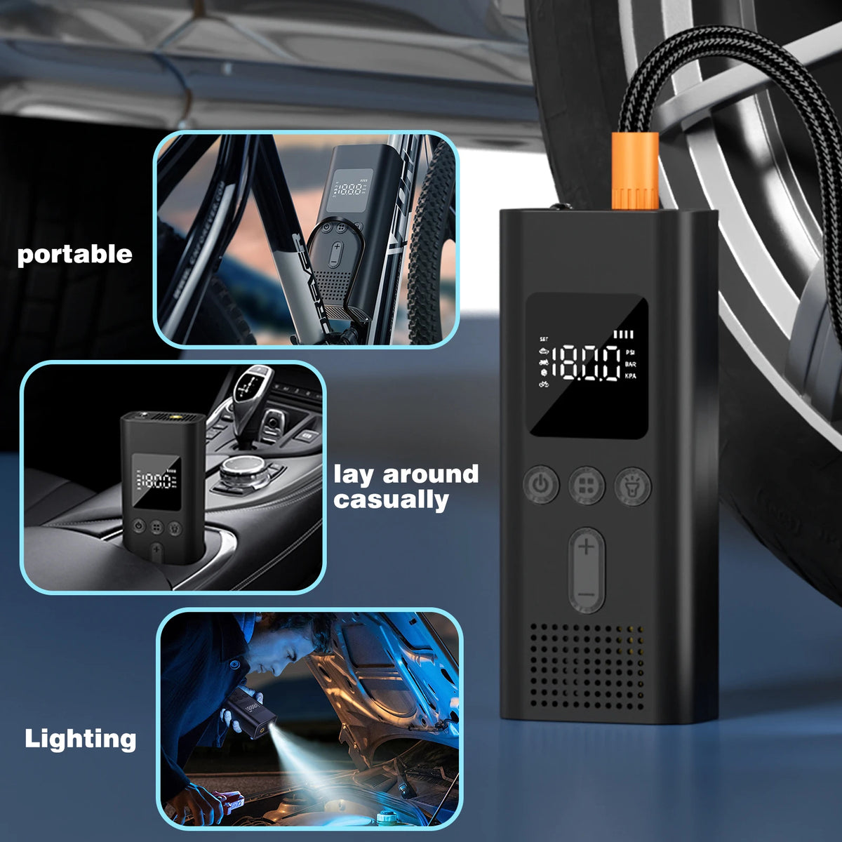 AirGuard Pro™ — Cordless Tire Inflator