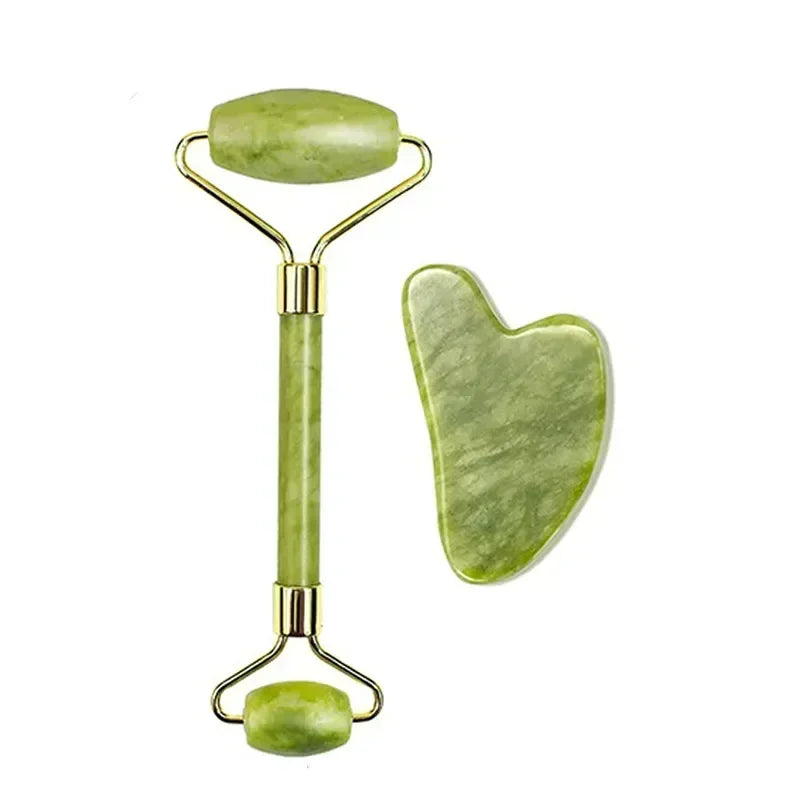 Jade Roller & Gua Sha Set – Gesichtslifting-Massagegerät