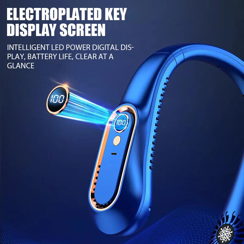 Portable Neck Fan – Bladeless Hands-Free Cooling Fan | Rechargeable & Quiet