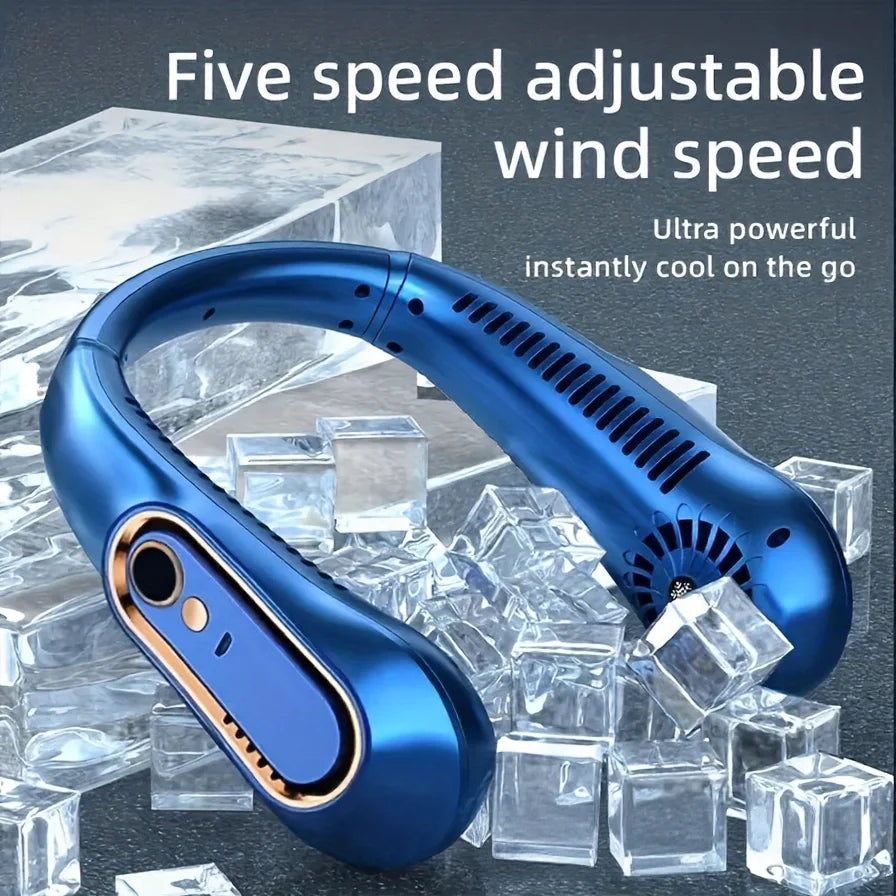 Portable Neck Fan – Bladeless Hands-Free Cooling Fan | Rechargeable & Quiet
